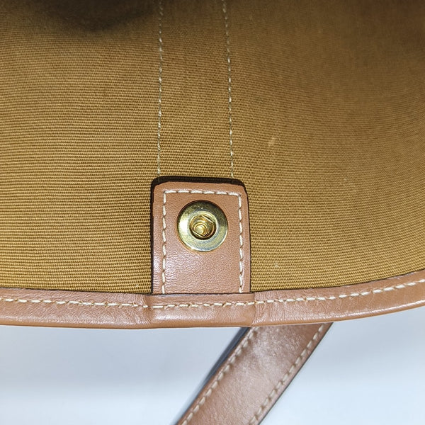 Authenticated pre-owned  TRIOMPHE CANVAS Medium Coated Canvas Brown - Bucket Bag at Looply