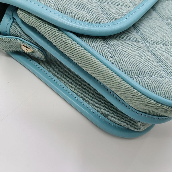 Quilted Denim Blue