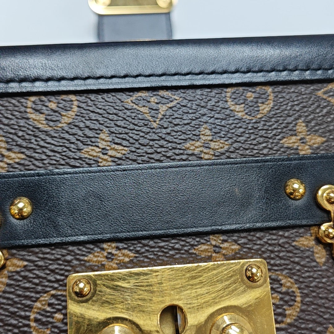 PETITE MALLE Monogram Coated Canvas Brown