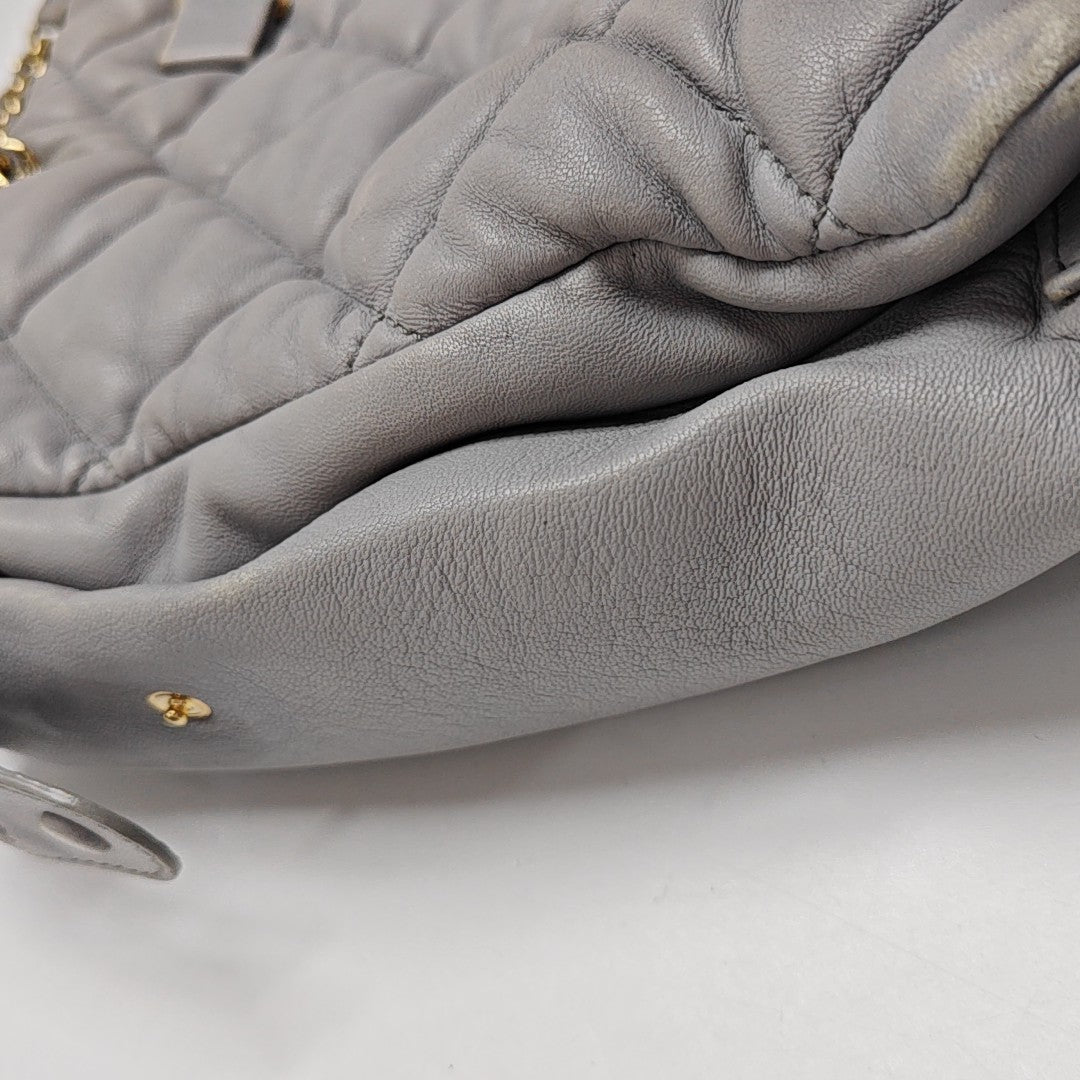 Quilted Lambskin Gray