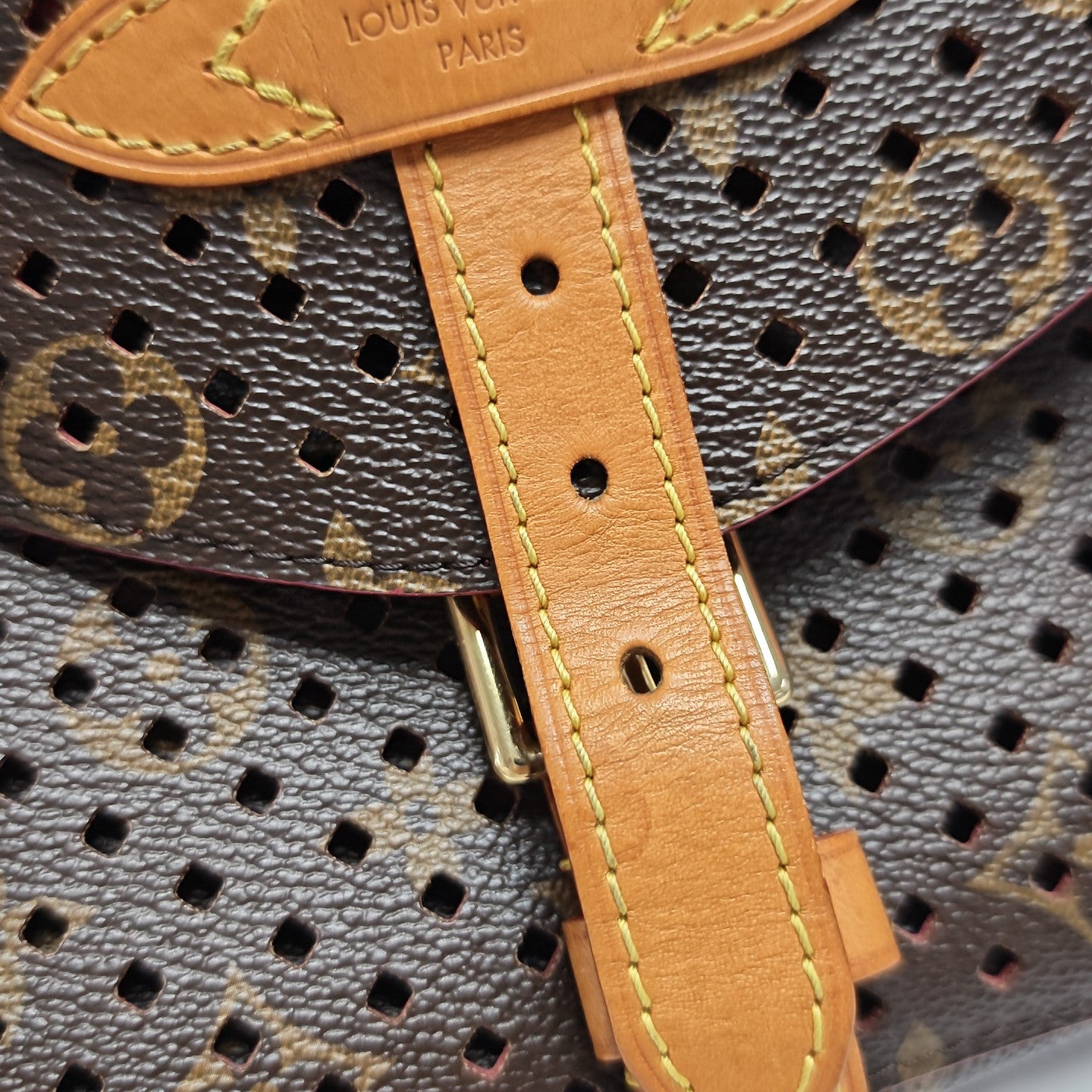 Monogram Coated Canvas Shoulder Bag Brown