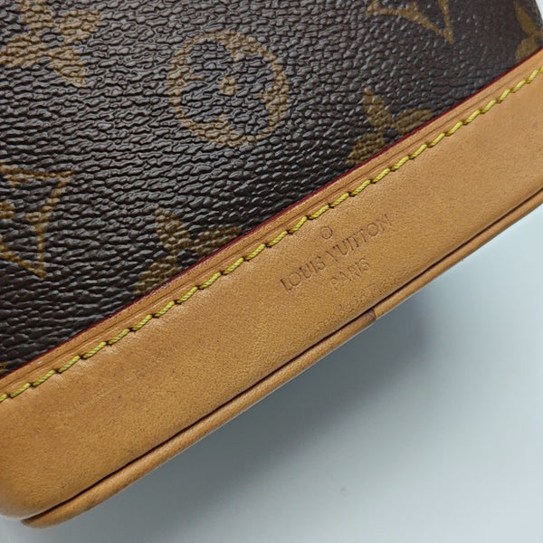 NOÉ Nano Monogram Coated Canvas Brown