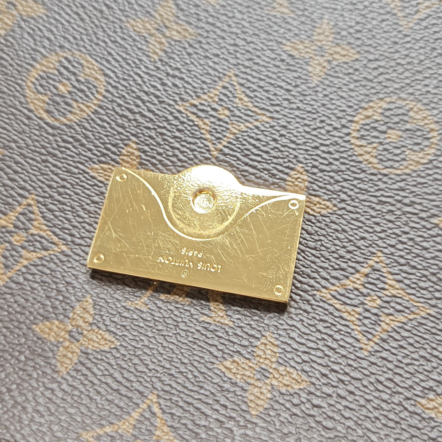 CLUNY MM Monogram Coated Canvas Brown