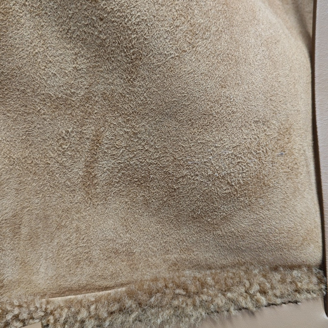 Sheepskin Top Handle Bag Brown