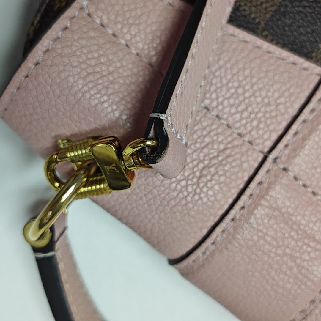 CLAPTON Damier Ebene Coated Canvas Brown