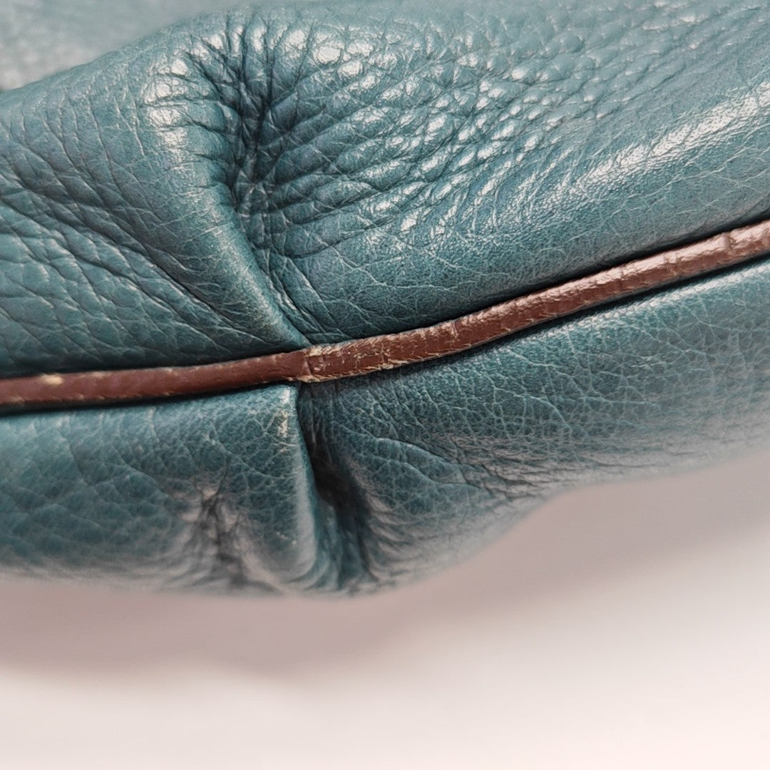 Calfskin Top Handle Bag Green