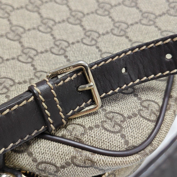 Monogram Coated Canvas Shoulder Bag Brown