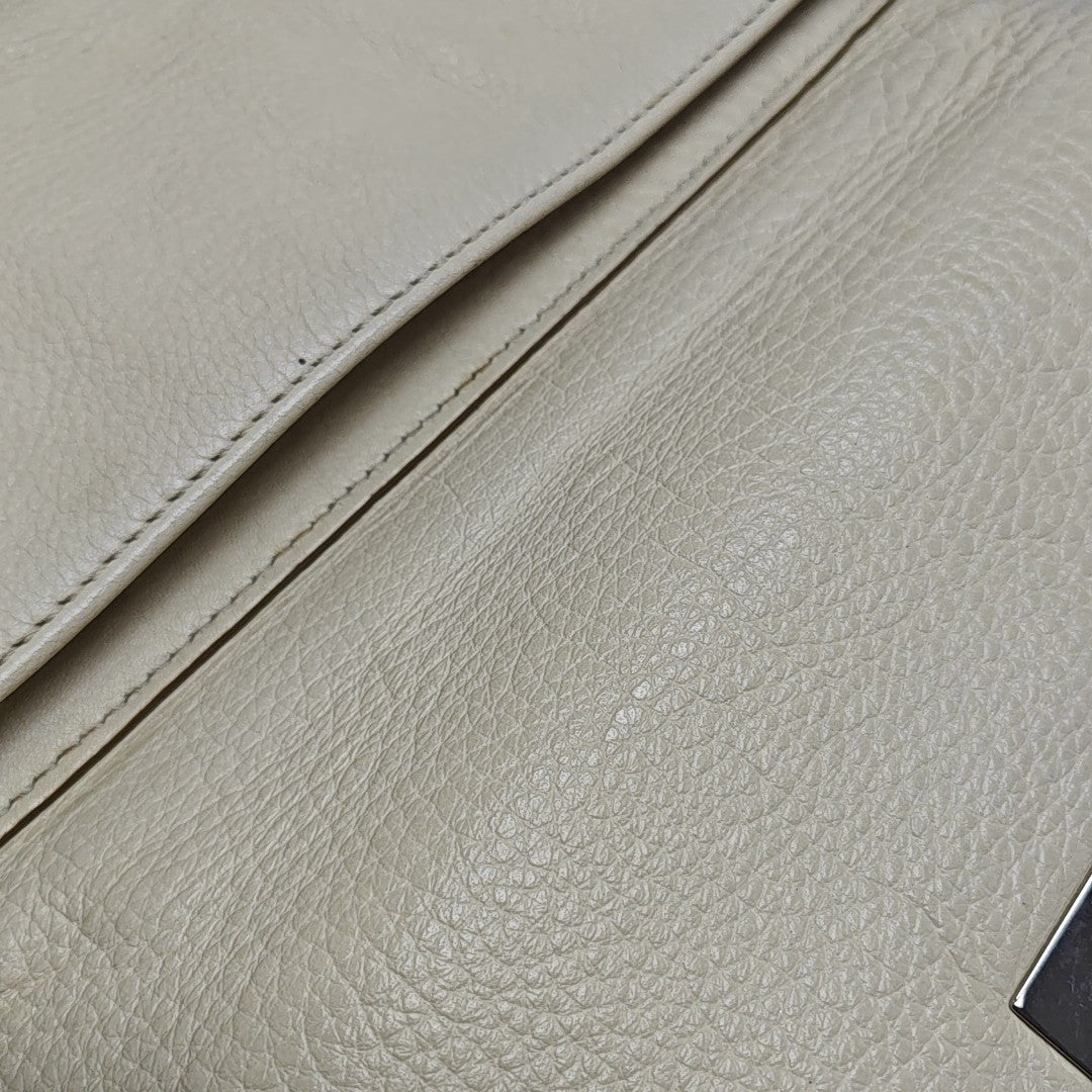 Calfskin Shoulder Bag White