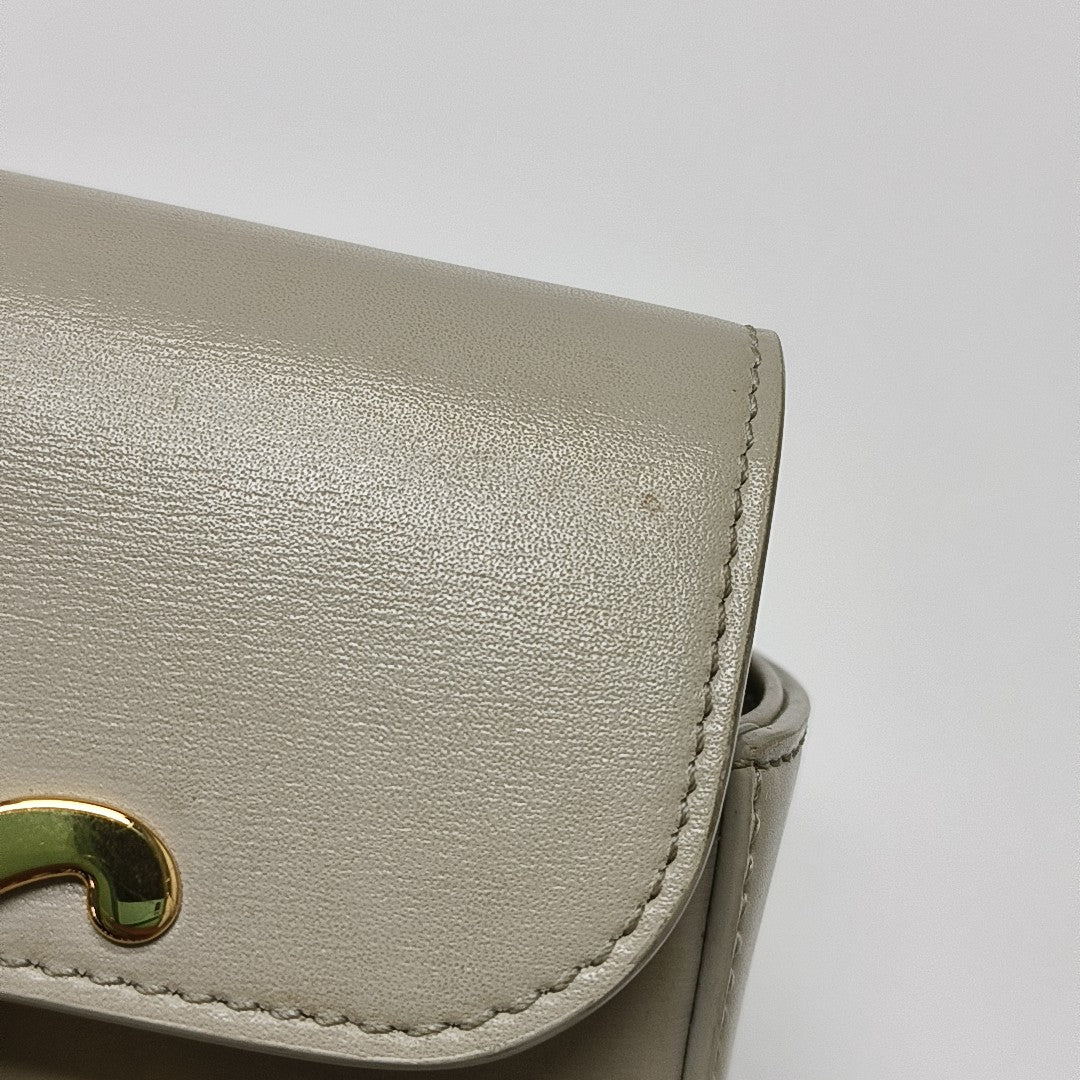 TRIOMPHE Mini Calfskin Beige