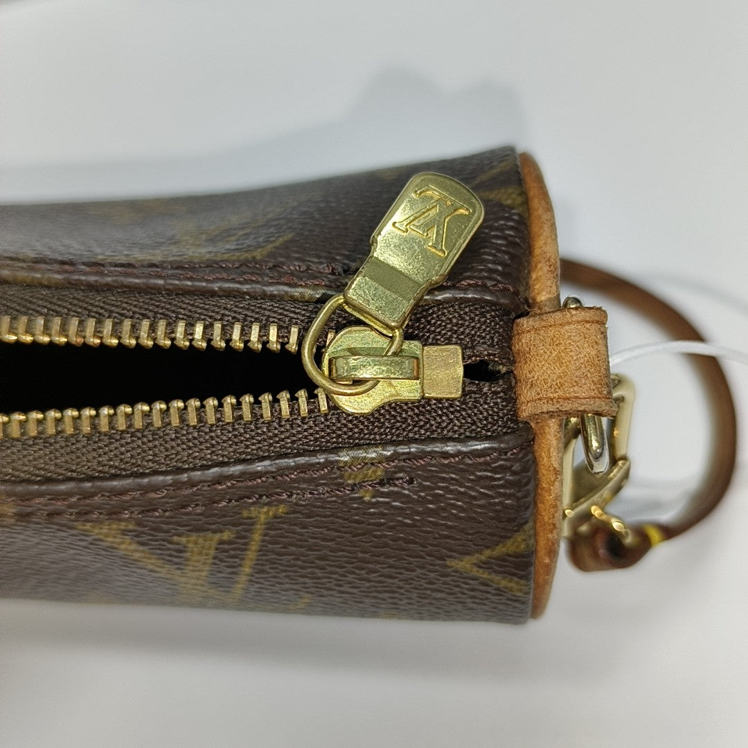PAPILLON Mini Monogram Coated Canvas Brown