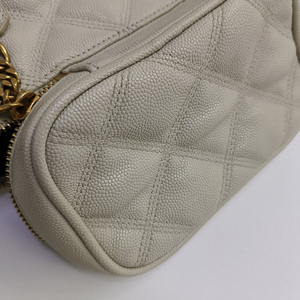 80'S VANITY Quilted Calfskin White