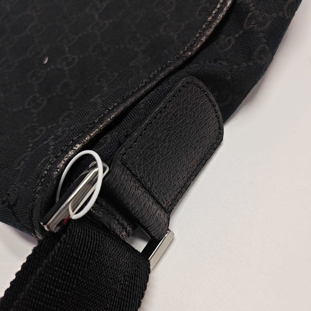 Monogram Fabric Shoulder Bag Blue