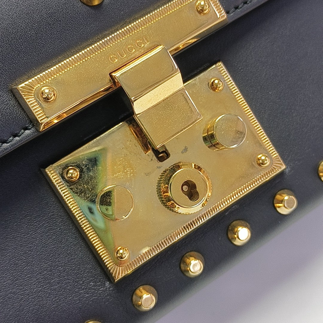 Padlock Small Calfskin Black