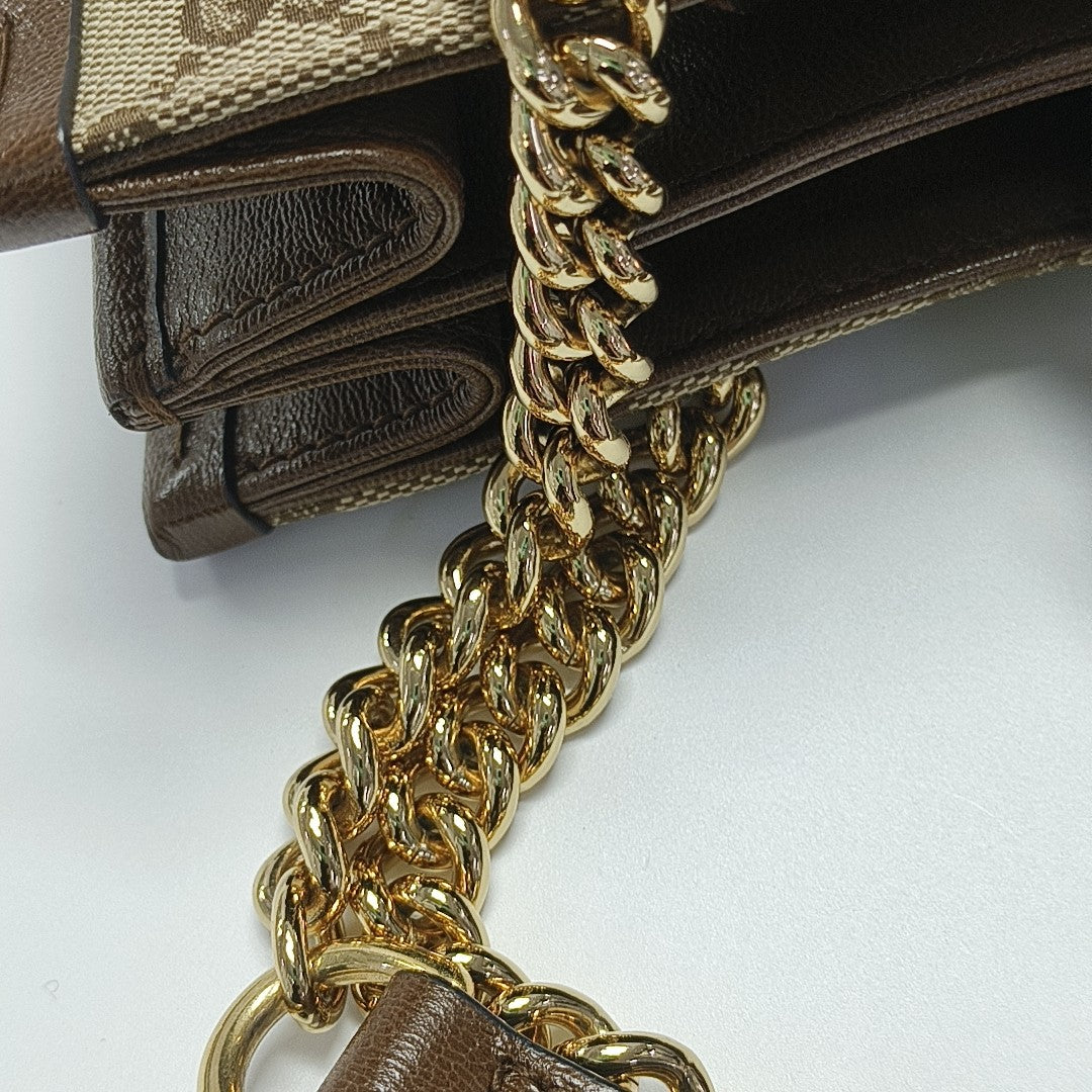Horsebit 1955 Medium Monogram Canvas Brown