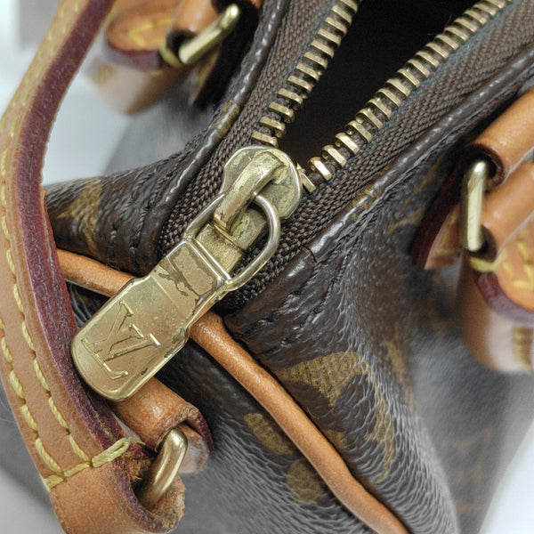 SPEEDY Nano Monogram Coated Canvas Brown