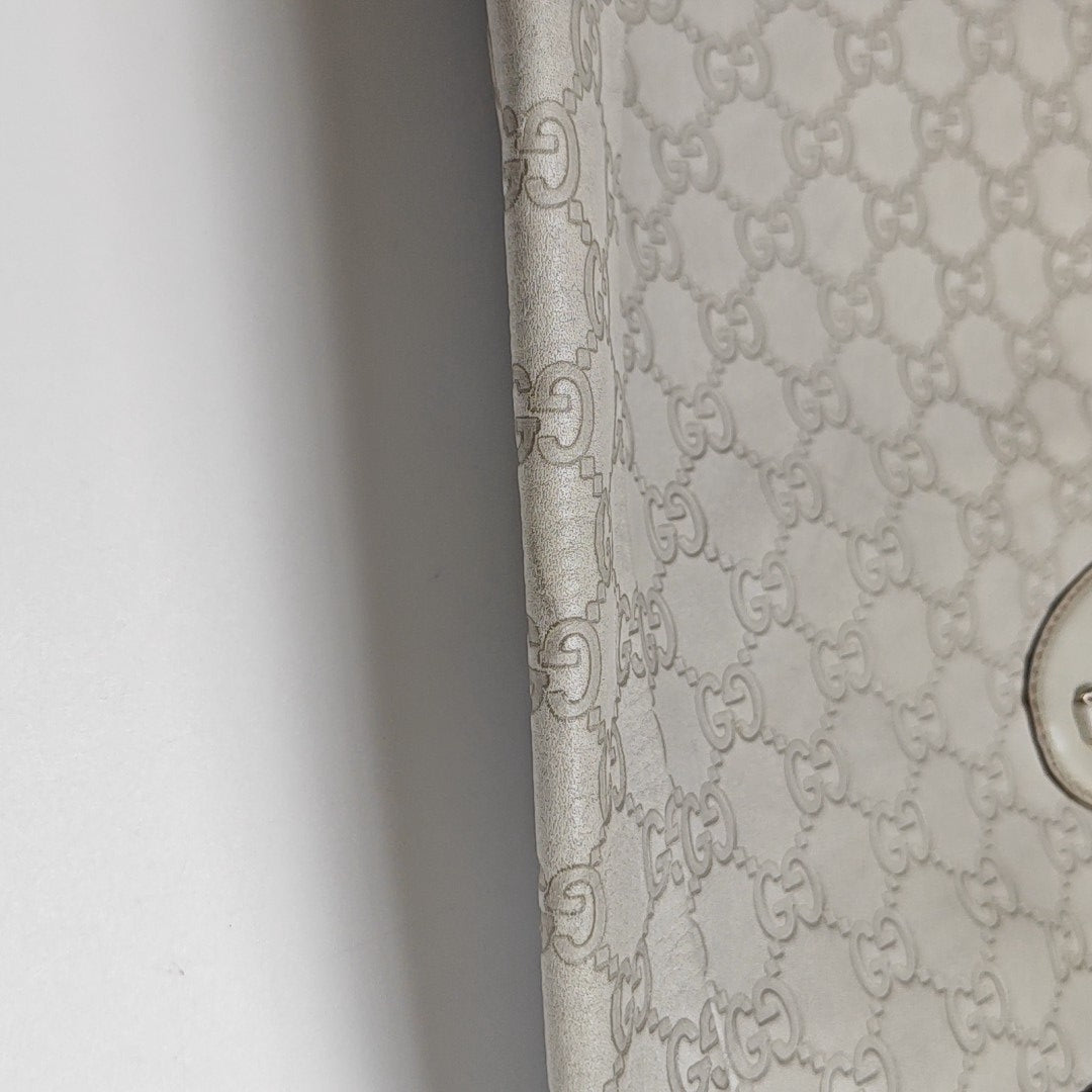 Monogram Calfskin Top Handle Bag White
