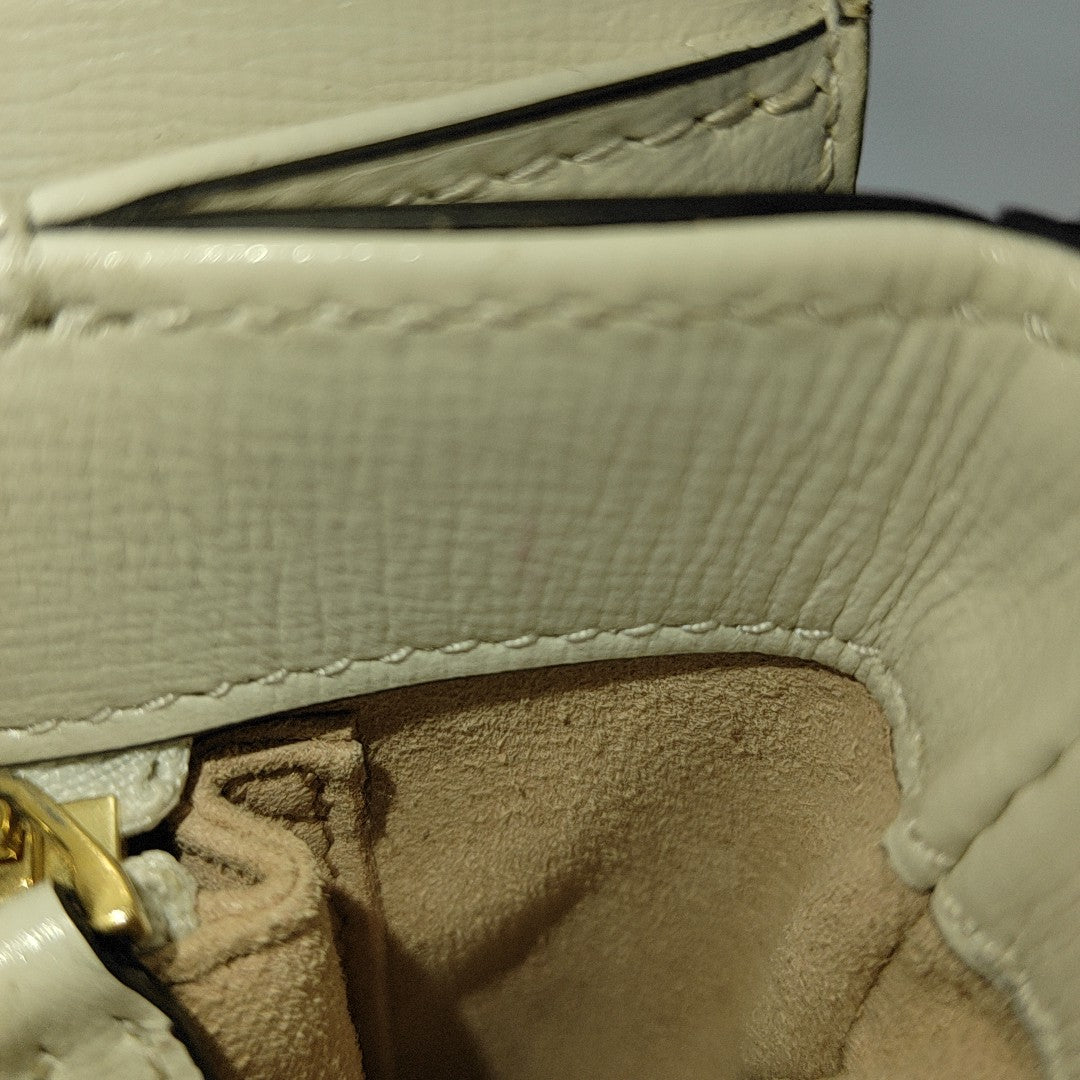 Horsebit 1955 Small Monogram Coated Canvas Beige