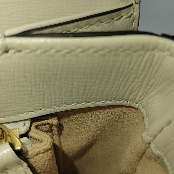 Horsebit 1955 Small Monogram Coated Canvas Beige