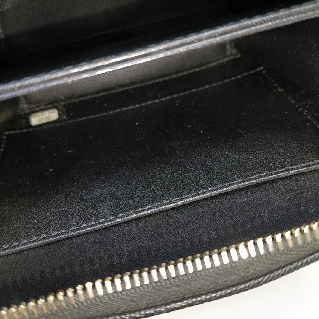 FILIGREE Small Quilted Grained Calfskin Black