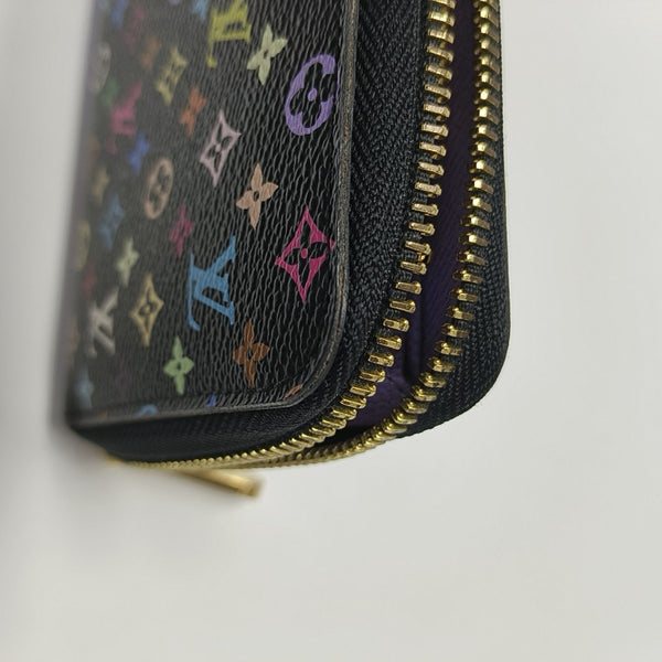 LV × TM ZIPPY Monogram Coated Canvas Black Wallet