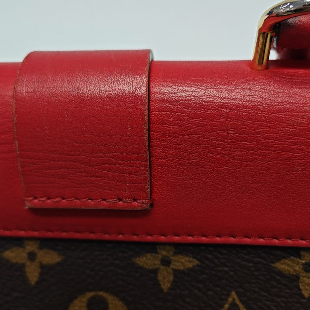 LOCKY BB Monogram Coated Canvas Red