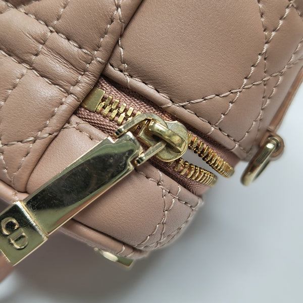 Lady Dior Super Mini Cannage Calfskin Pink