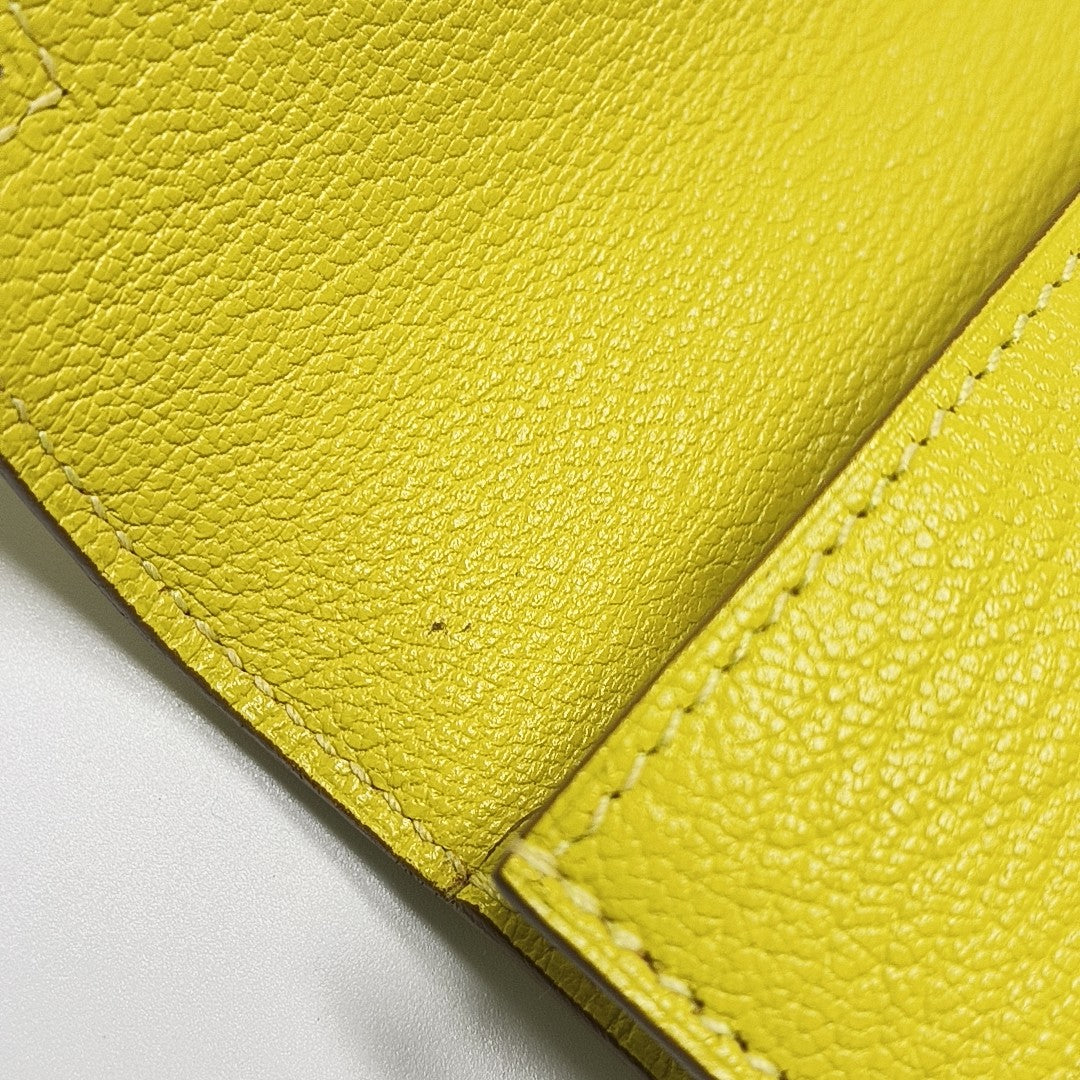 Kelly 19 Chèvre Mysore Yellow Wallet