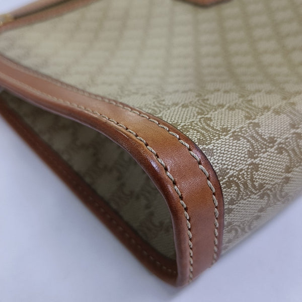 MACADAM CLUTCHES Coated Canvas Brown