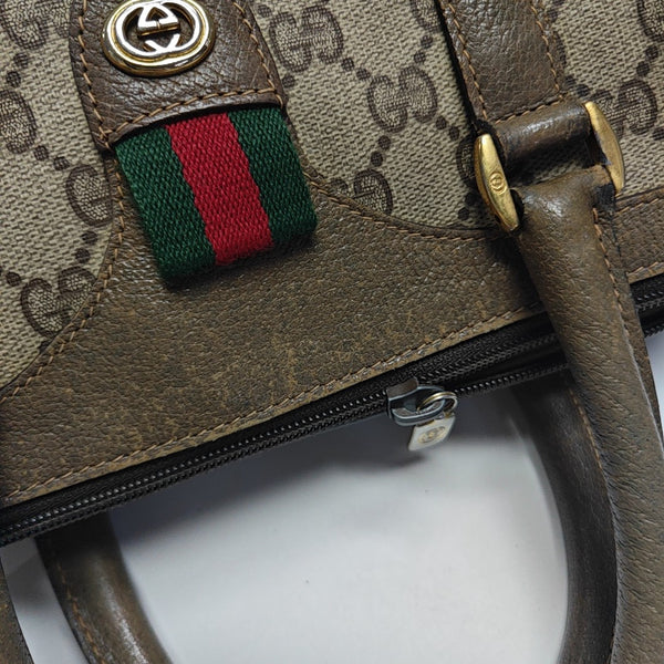 Monogram Coated Canvas Top Handle Bag Beige