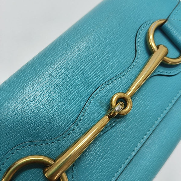 Bright Bit Calfskin Blue Wallet