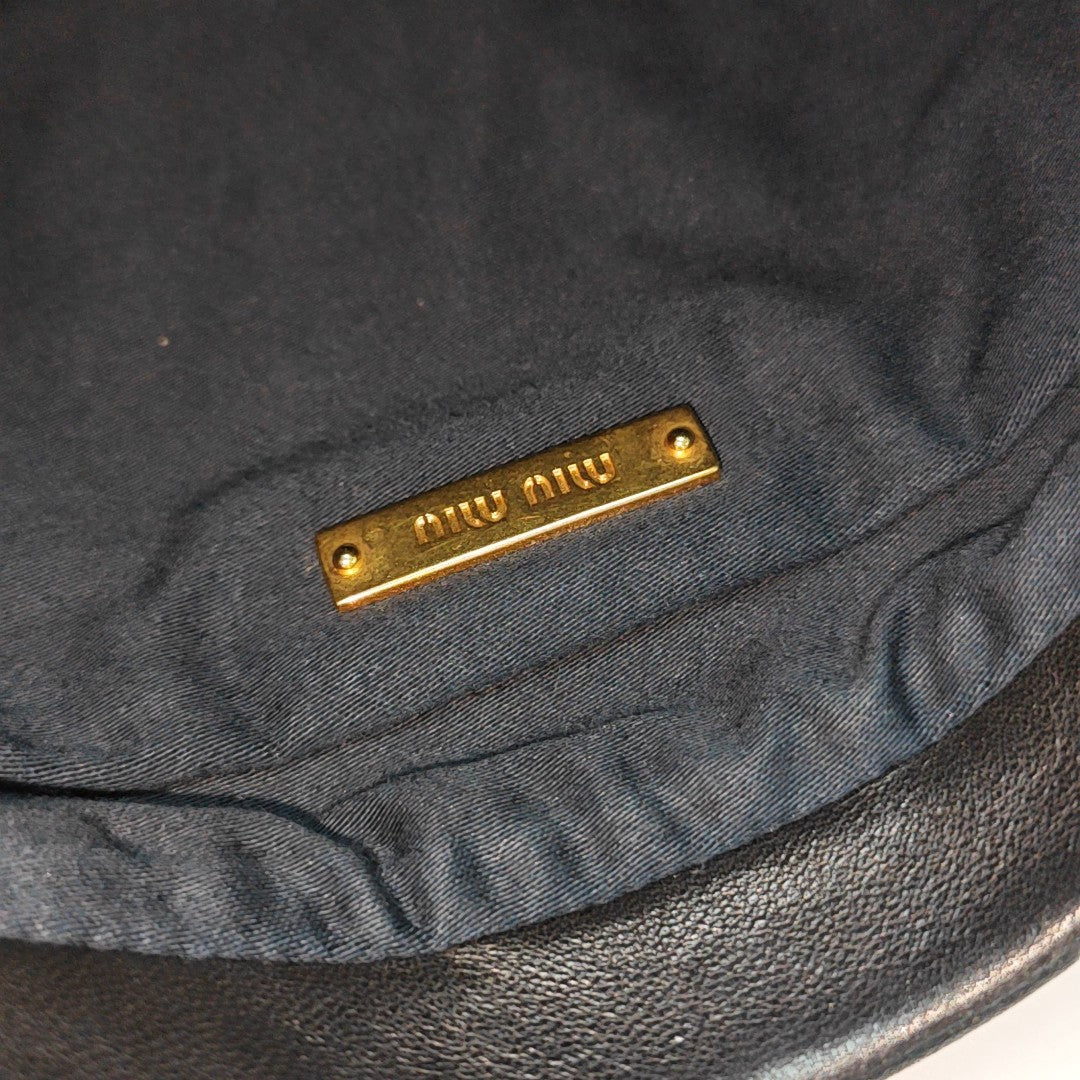 Quilted Lambskin Top Handle Bag Black