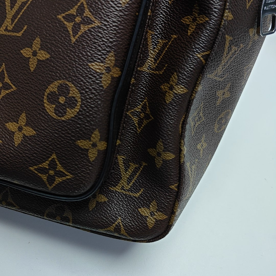 JOSH Monogram Coated Canvas Brown