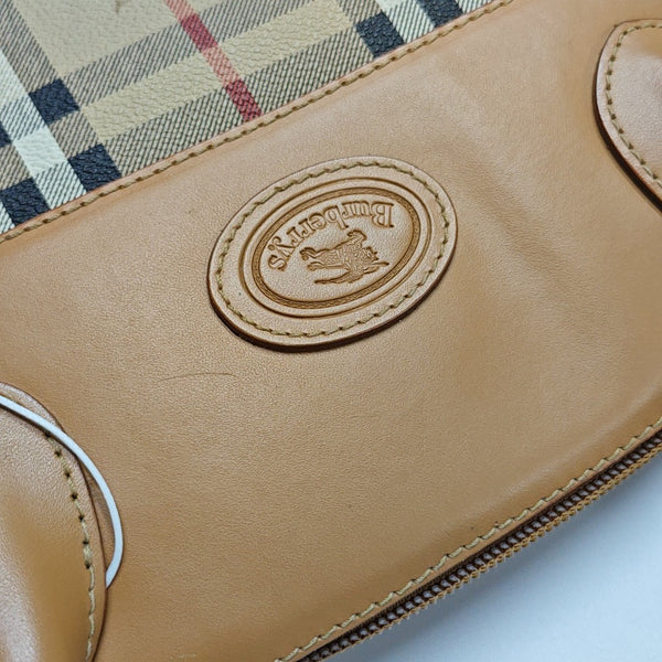 Coated Canvas Shoulder Bag Beige