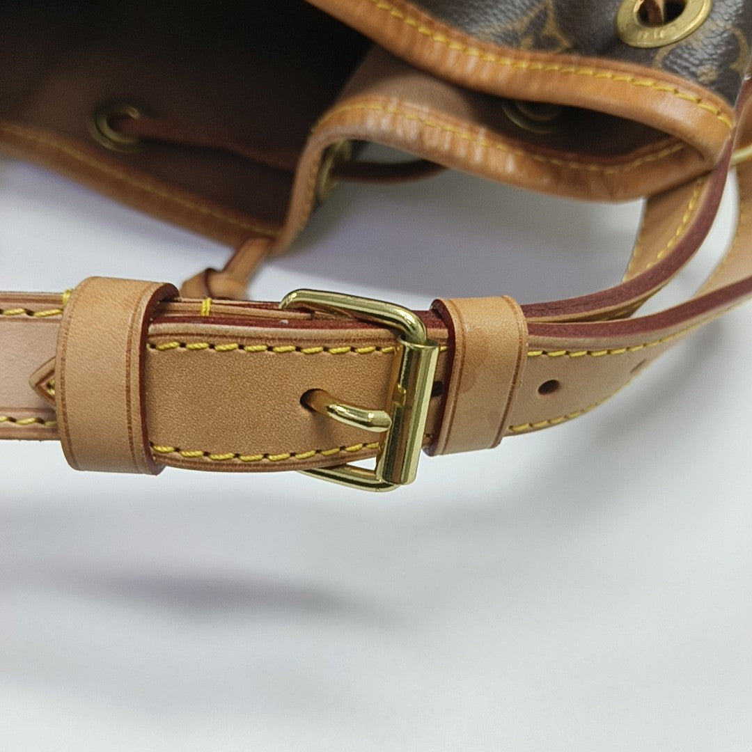 NOÉ MM Monogram Coated Canvas Brown