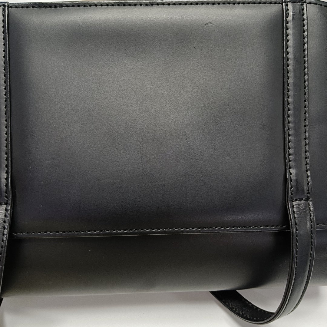 Calfskin Top Handle Bag Black