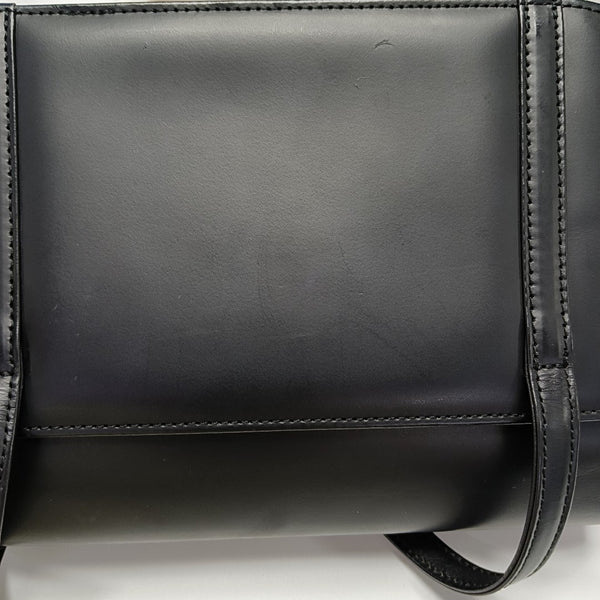 Calfskin Top Handle Bag Black