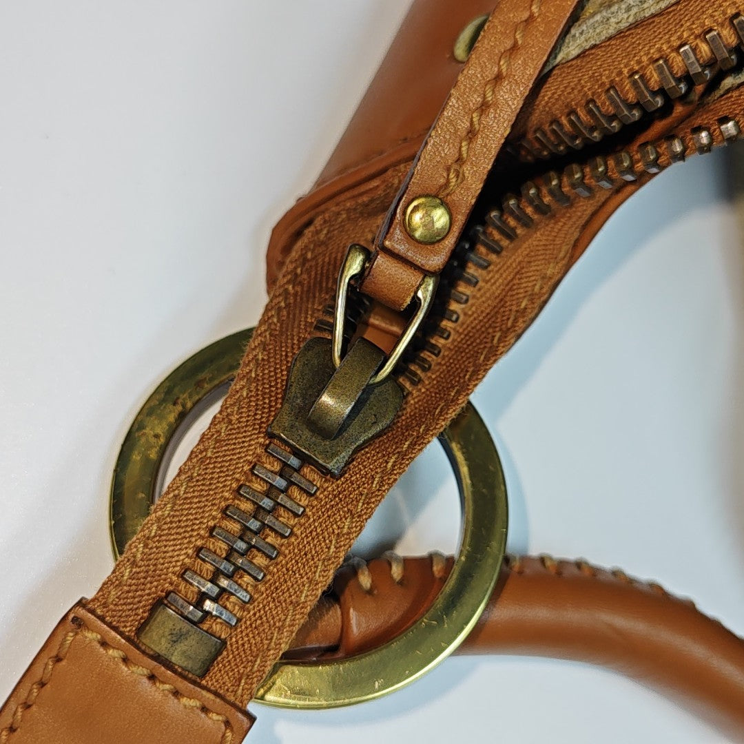Suede Top Handle Bag Gray