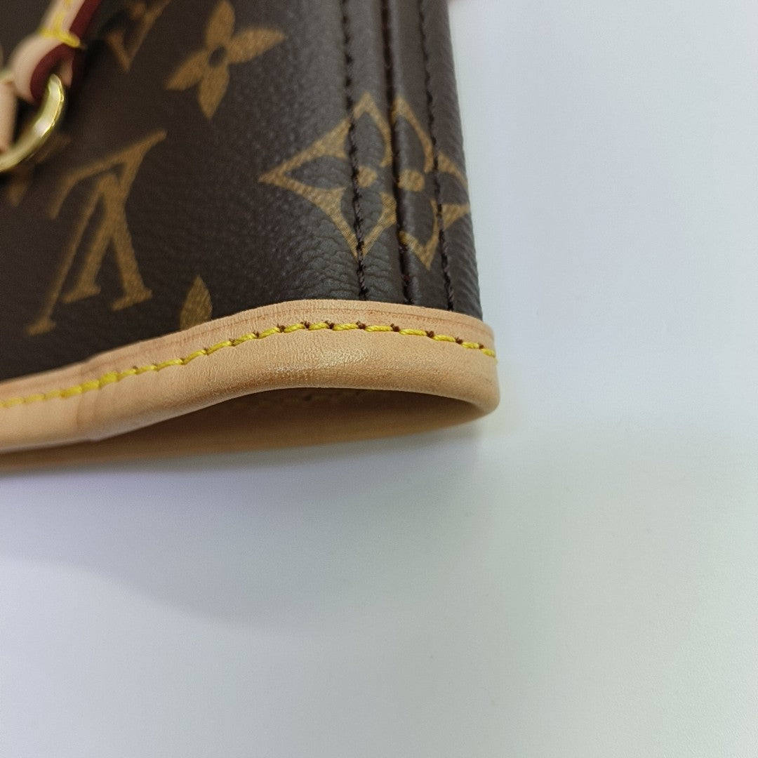 NEVERFULL MM Monogram Coated Canvas Brown