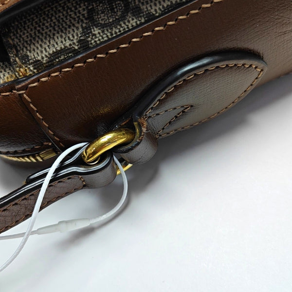 Authenticated pre-owned  Horsebit 1955 Small Coated Canvas Beige - Crossbody Bag at Looply