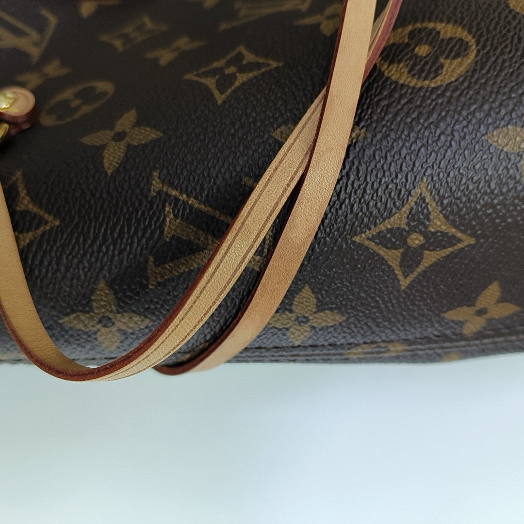 NEVERFULL MM Monogram Coated Canvas Brown