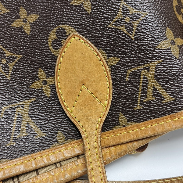 NEVERFULL MM Monogram Coated Canvas Brown