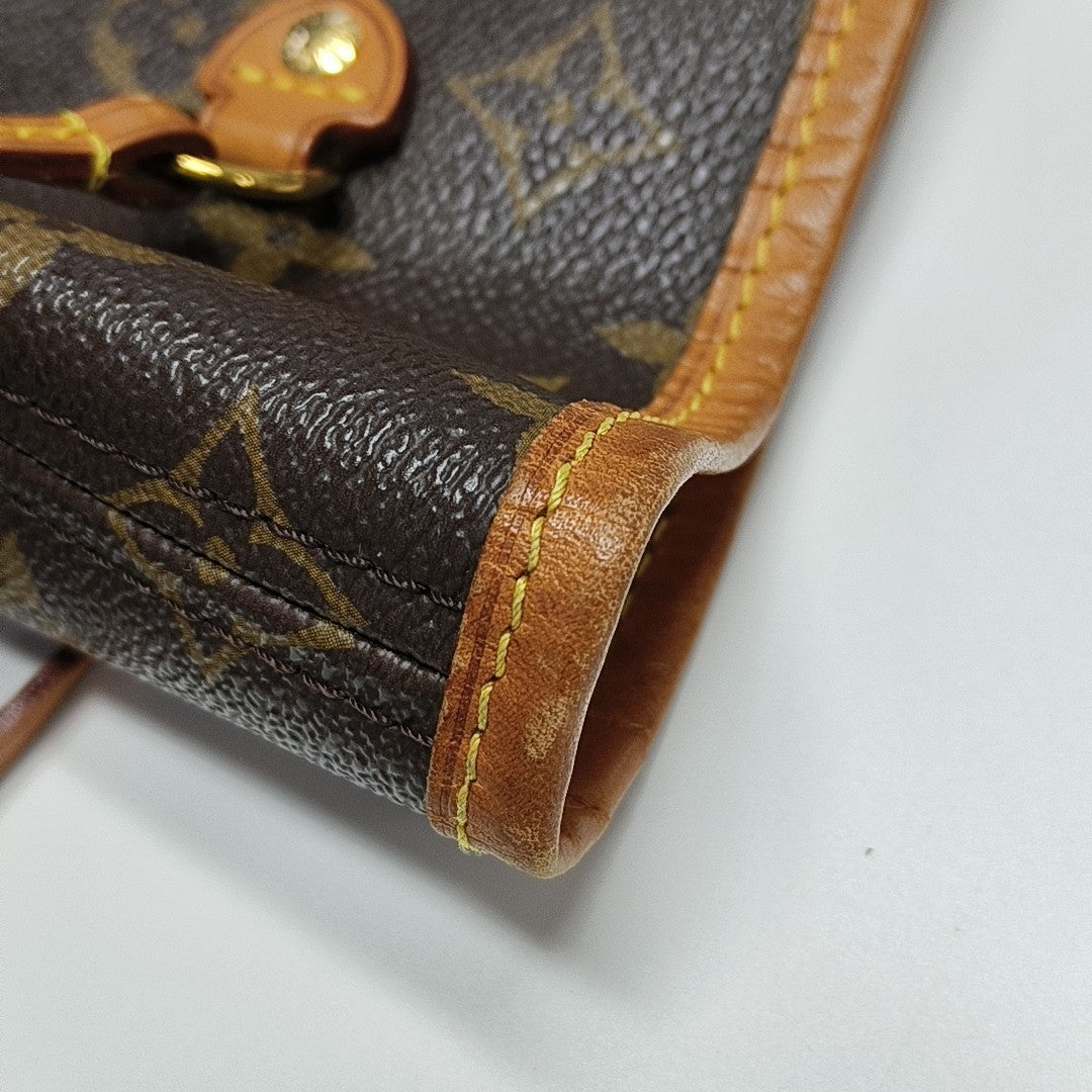 NEVERFULL MM Monogram Coated Canvas Brown