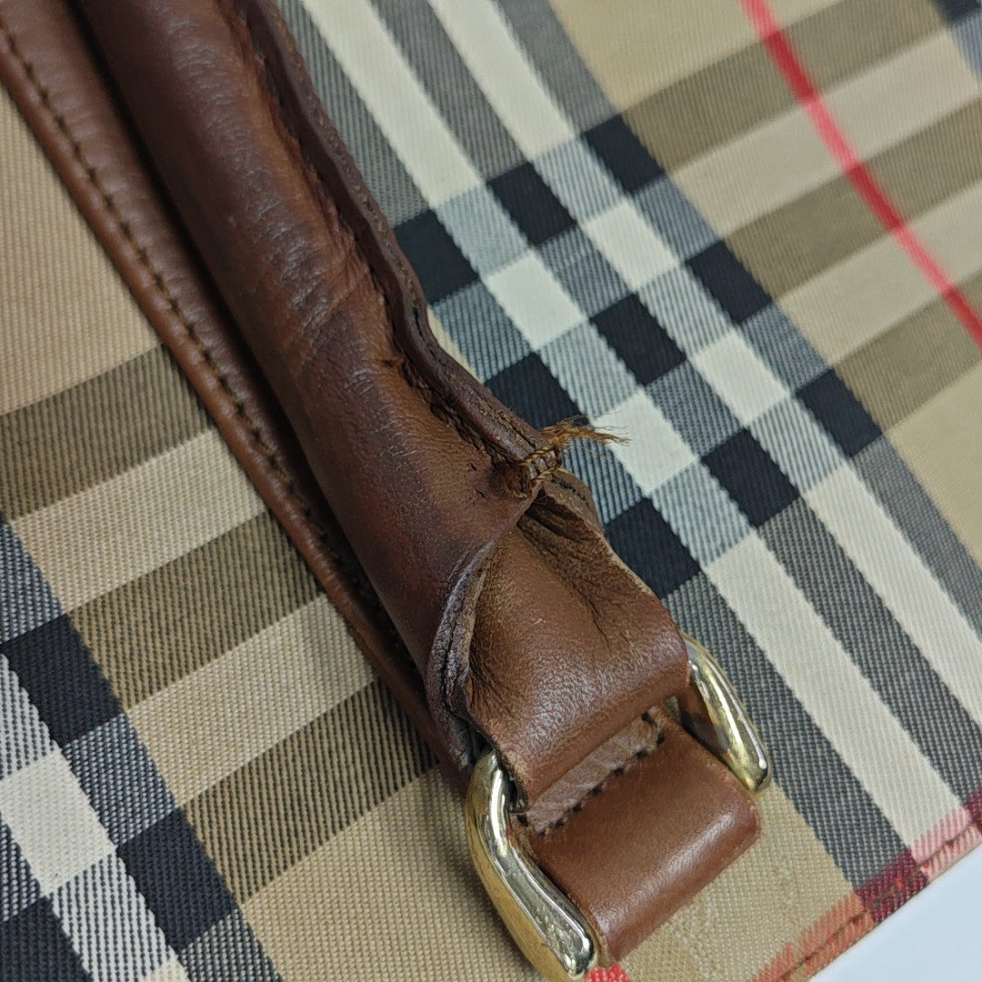 Canvas Top Handle Bag Brown