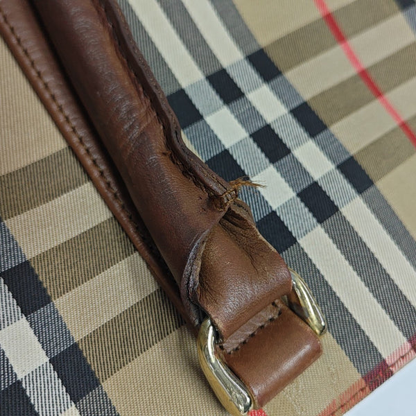 Canvas Top Handle Bag Brown