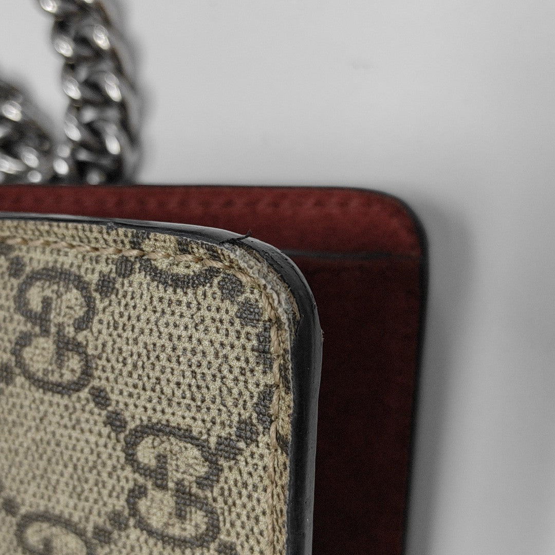 Dionysus Mini Monogram Coated Canvas Beige