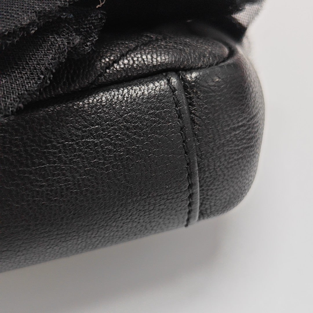 Quilted Calfskin Shoulder Bag Black