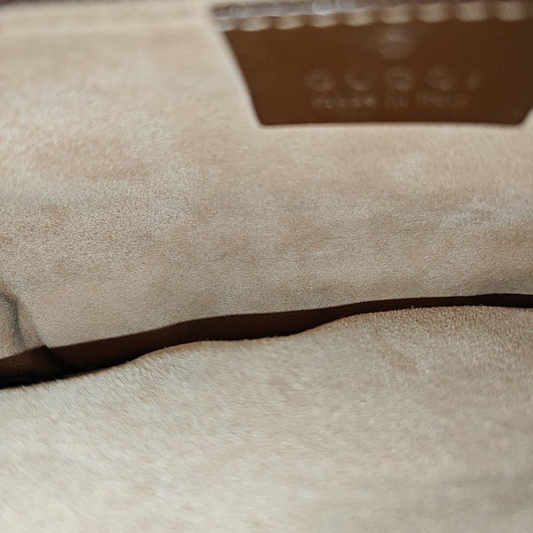 Horsebit 1955 Medium Monogram Coated Canvas Beige