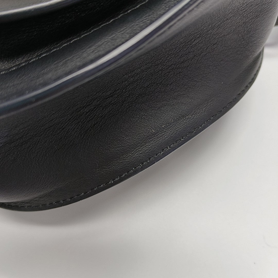 Leather Shoulder Bag Black