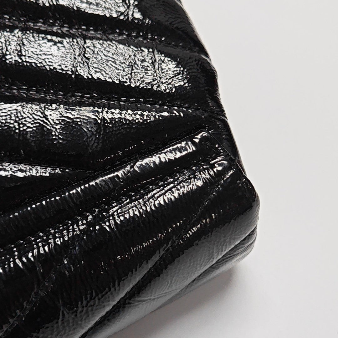 LOULOU Extra Small Chevron Calfskin Black
