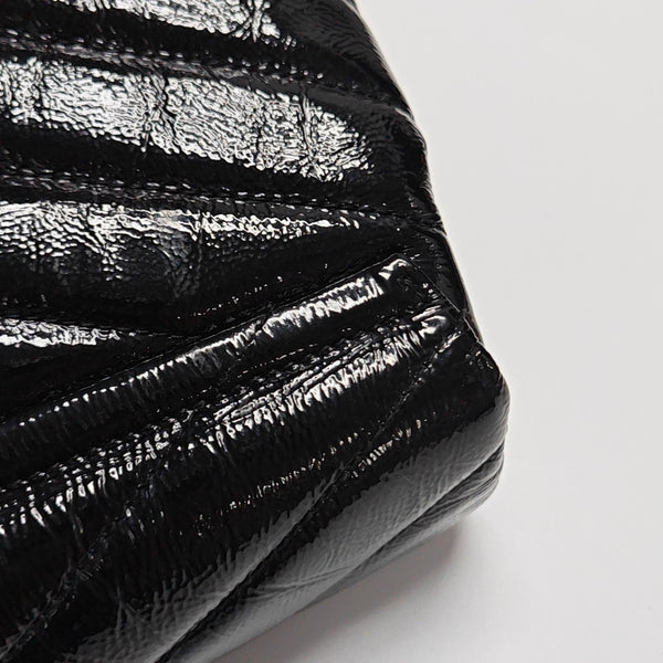 LOULOU Extra Small Chevron Calfskin Black